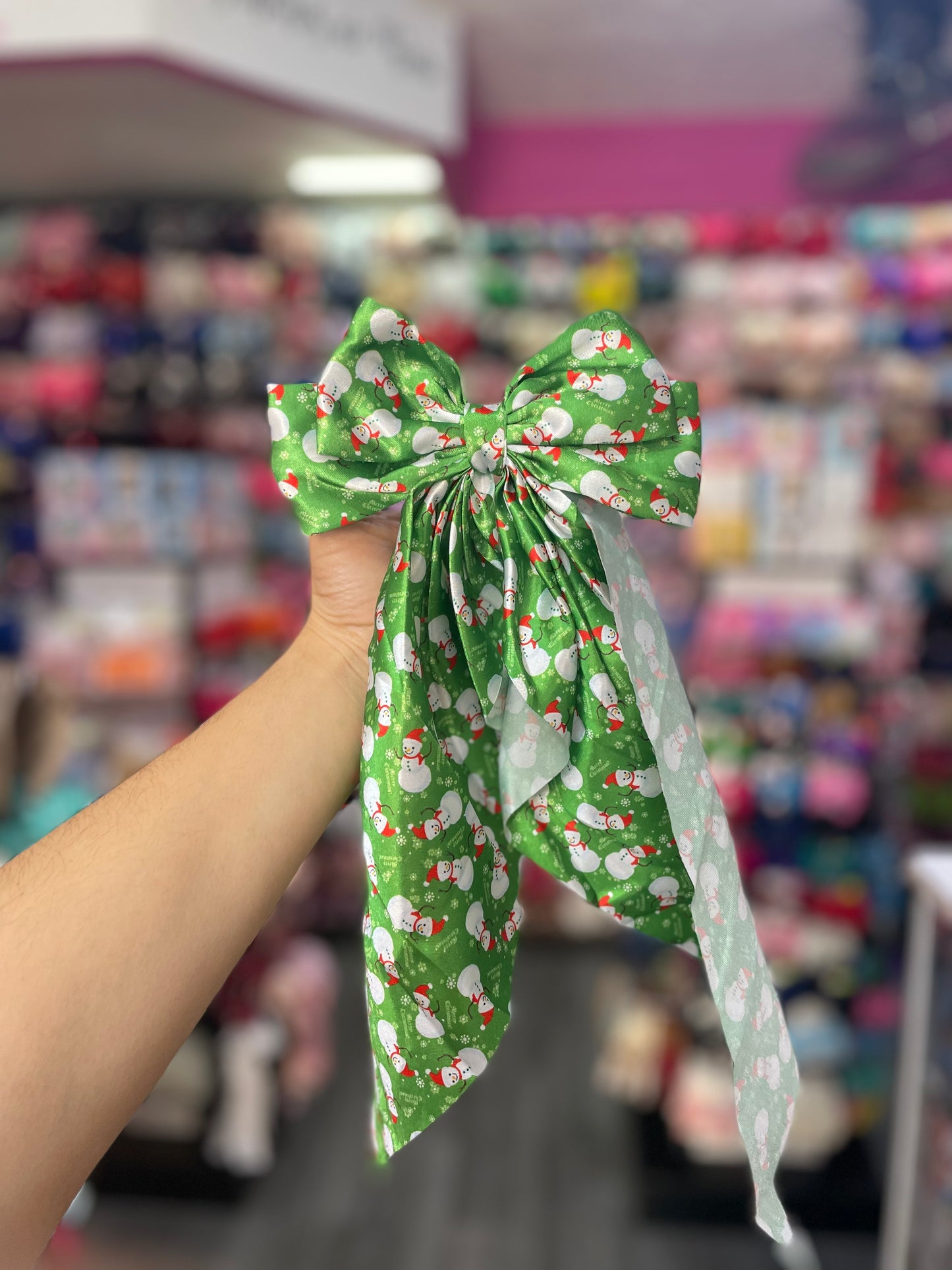 Moño navideño princesa satinado - los moños de Kari