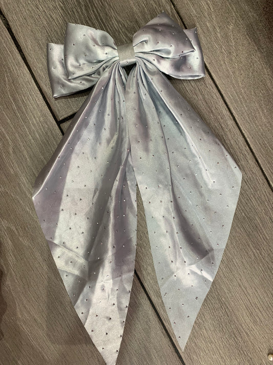 Moño gris - bling bling