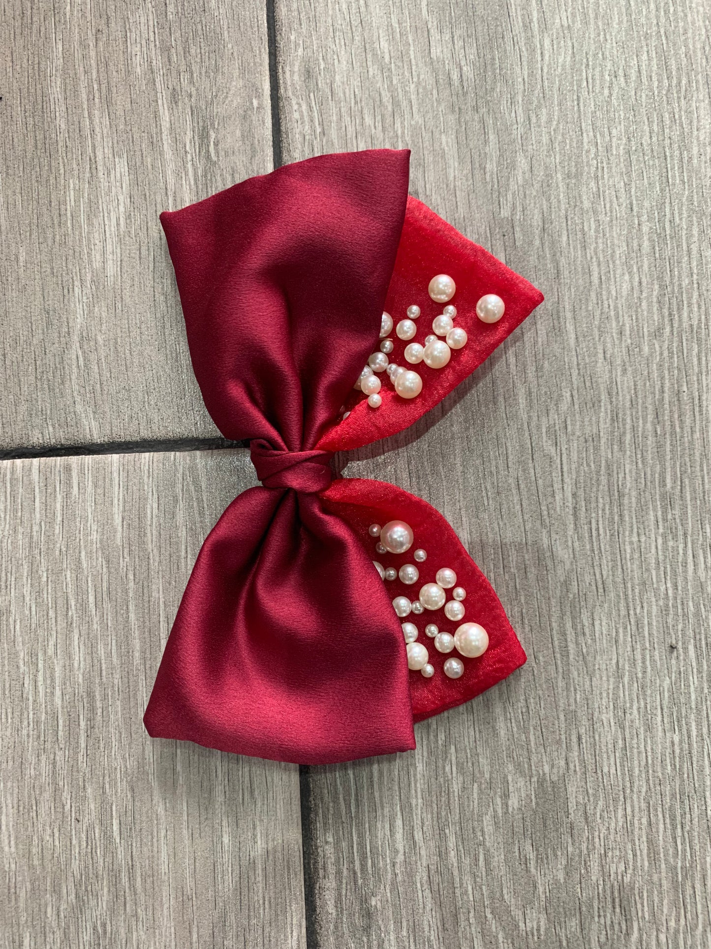 Moño con perlas - bling bling
