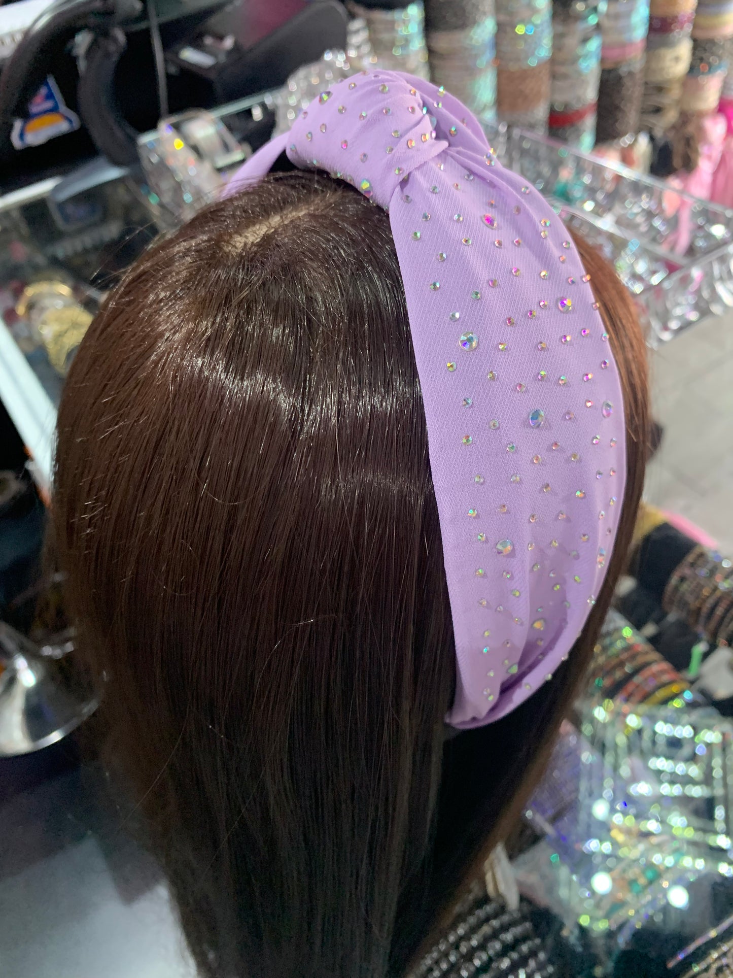 Diadema decorada brillosa de tela - Bling Bling