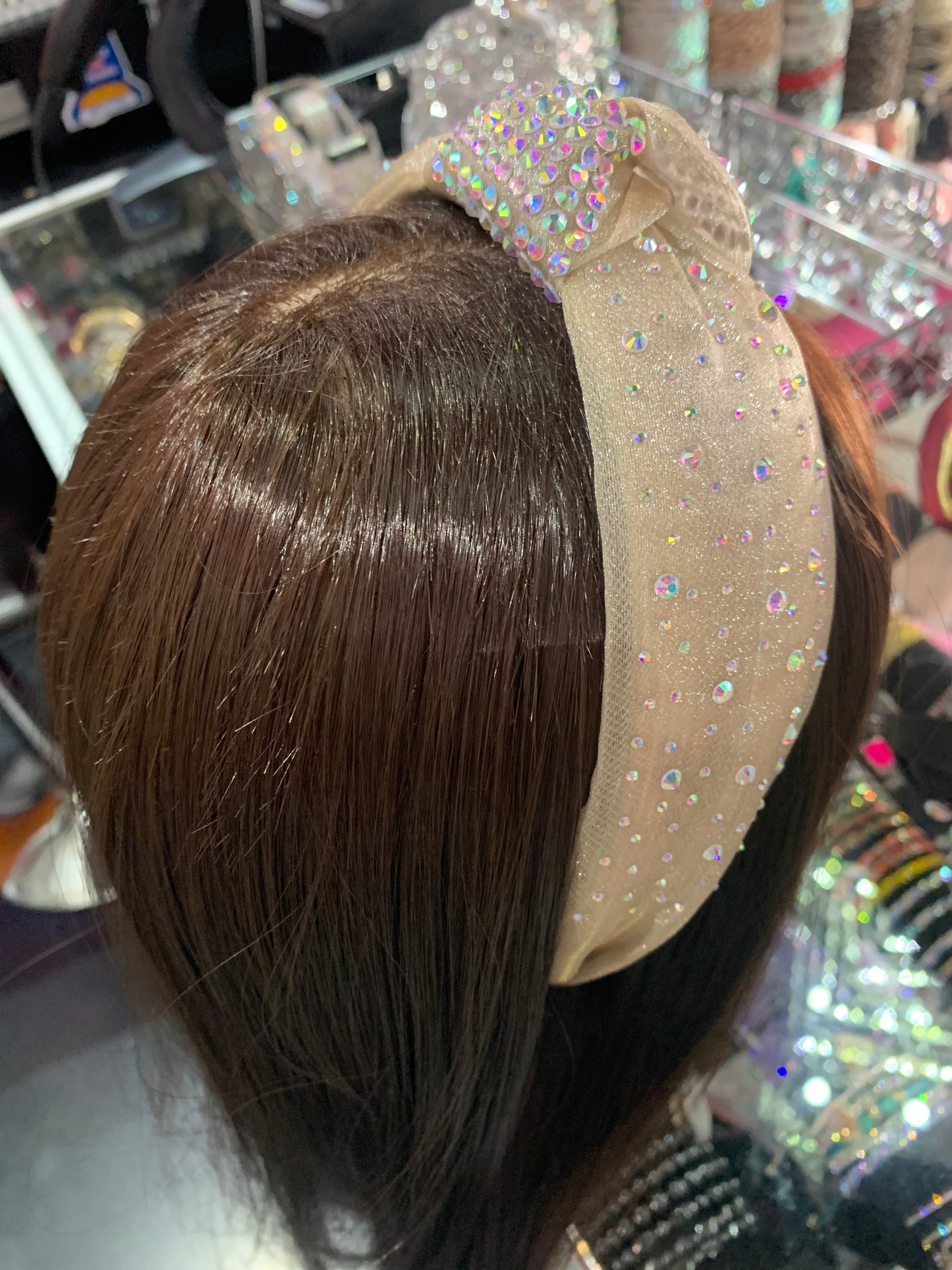 Diadema decorada brillosa de tela - Bling Bling