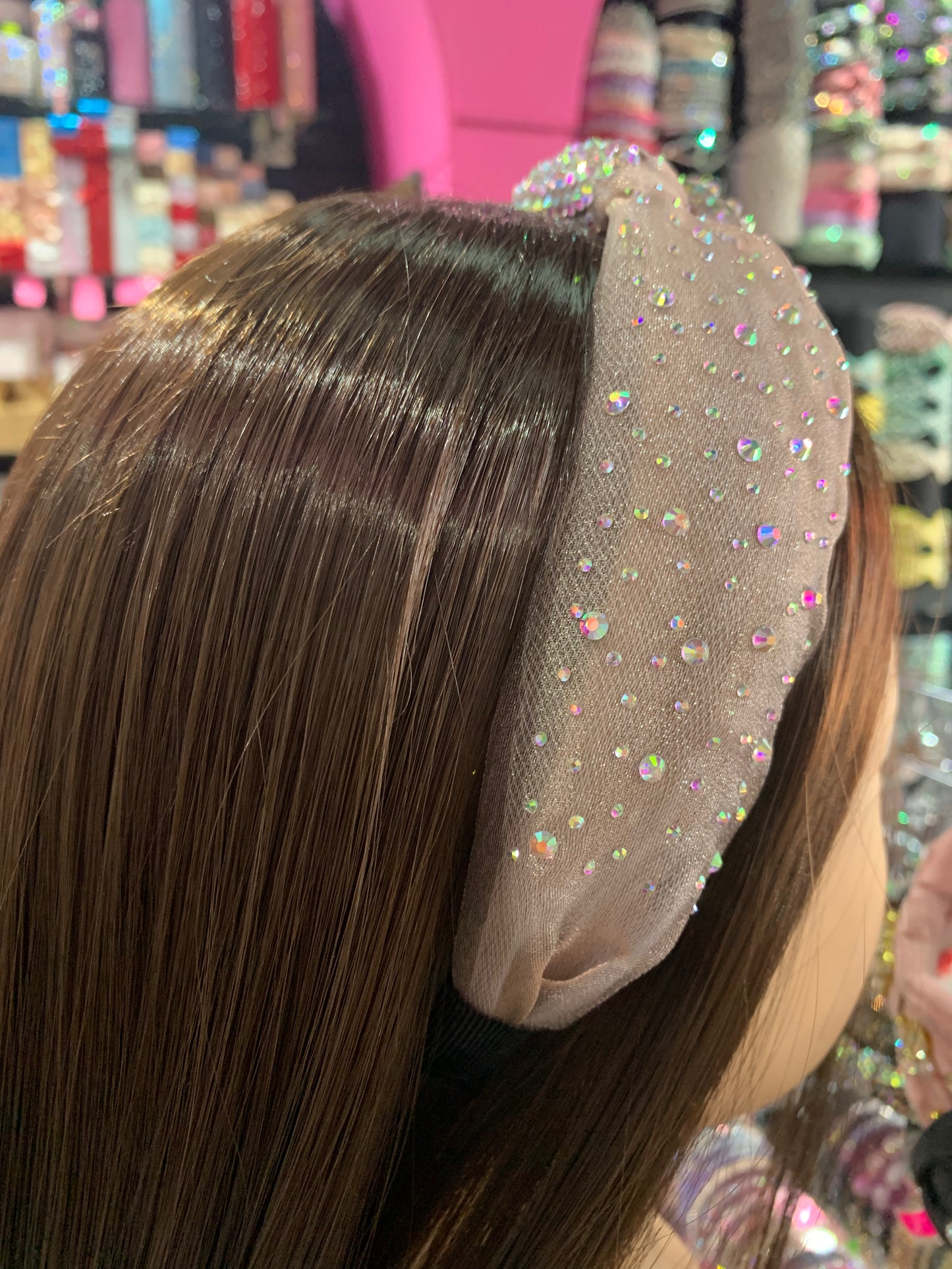 Diadema decorada brillosa de tela - Bling Bling