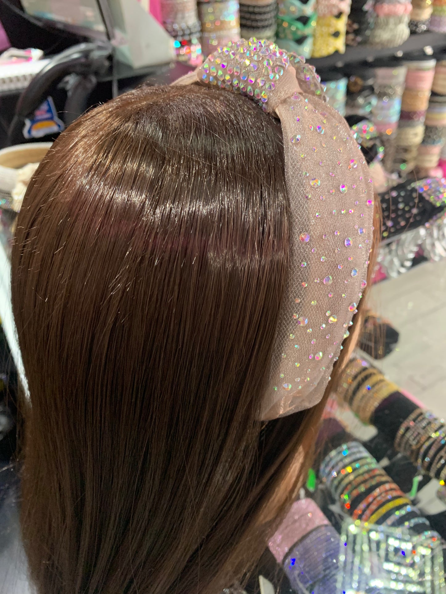 Diadema decorada brillosa de tela - Bling Bling