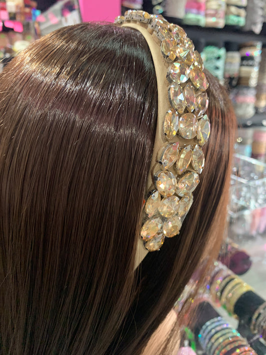 Diadema gruesa decorada - bling bling