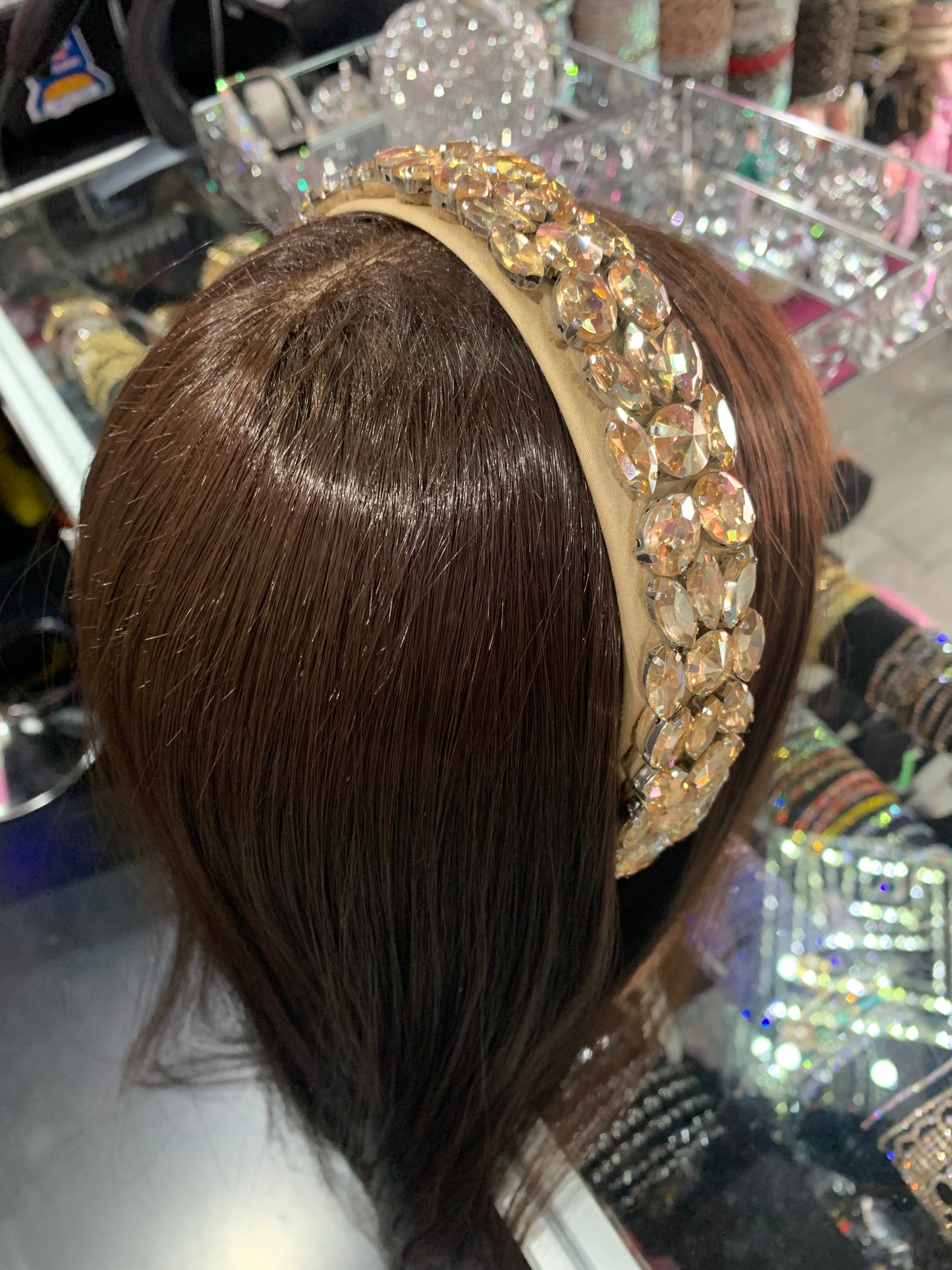 Diadema gruesa decorada - bling bling