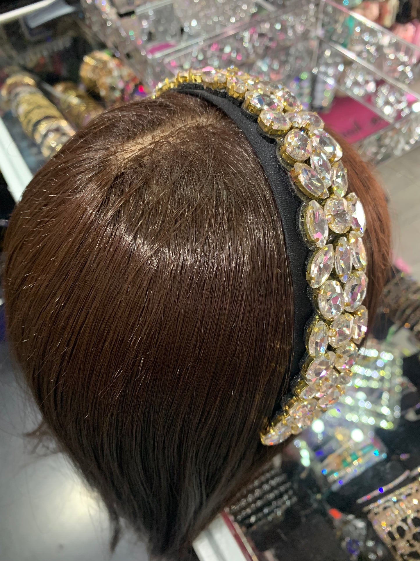 Diadema gruesa decorada - bling bling