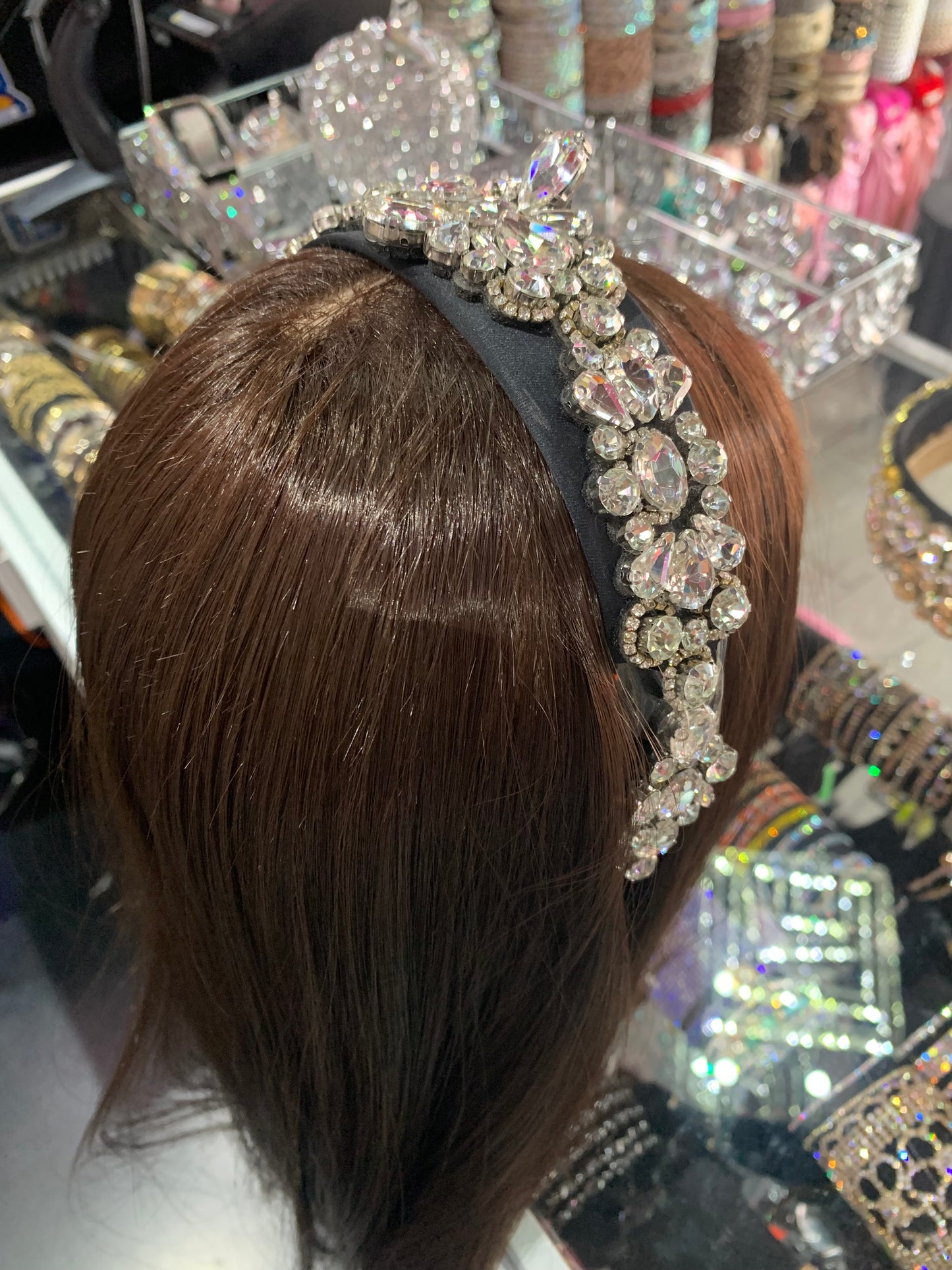 Diadema gruesa decorada - bling bling