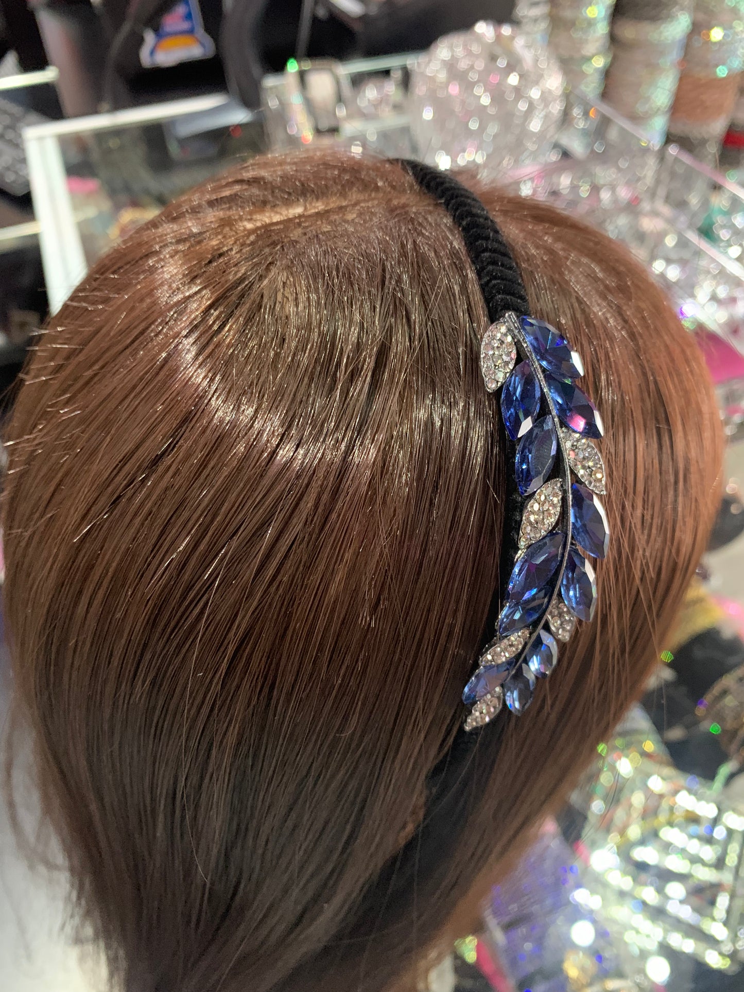 Diadema de plástico decorada - bling bling