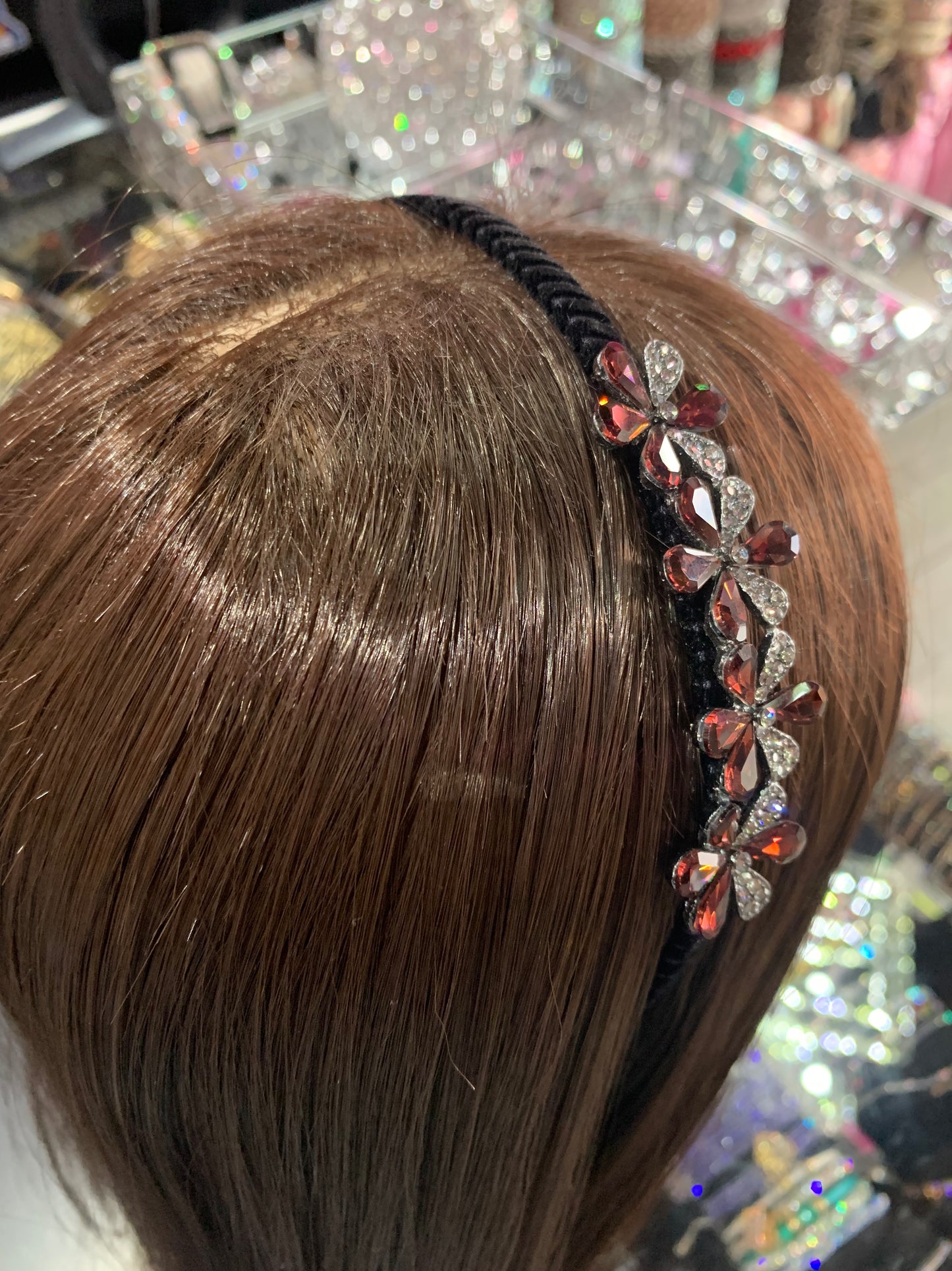 Diadema de plástico decorada - bling bling