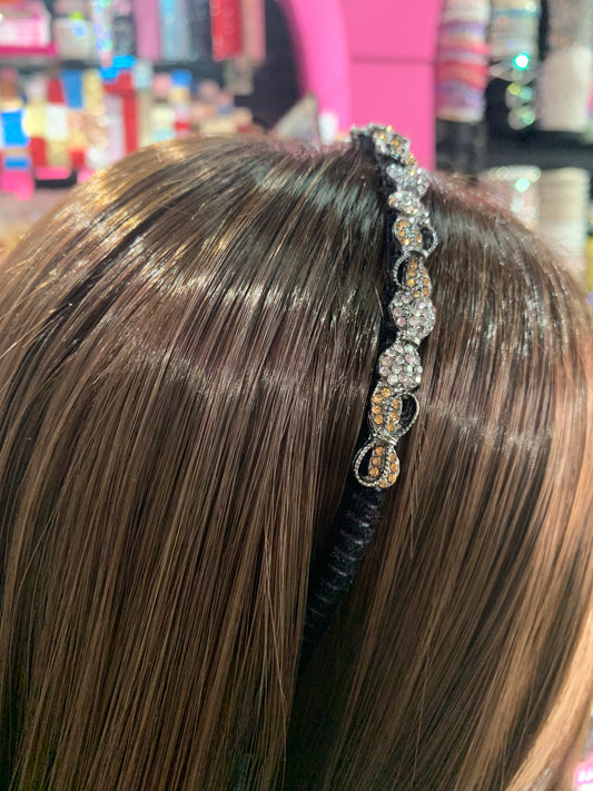Diadema de plástico decorada - bling bling
