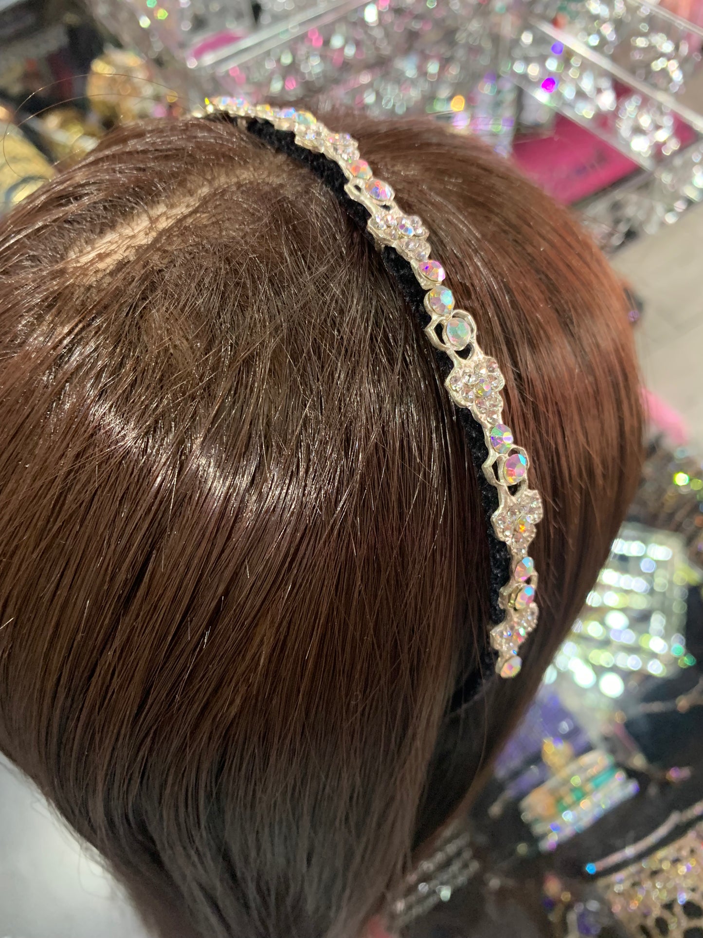 Diadema de plástico decorada - bling bling