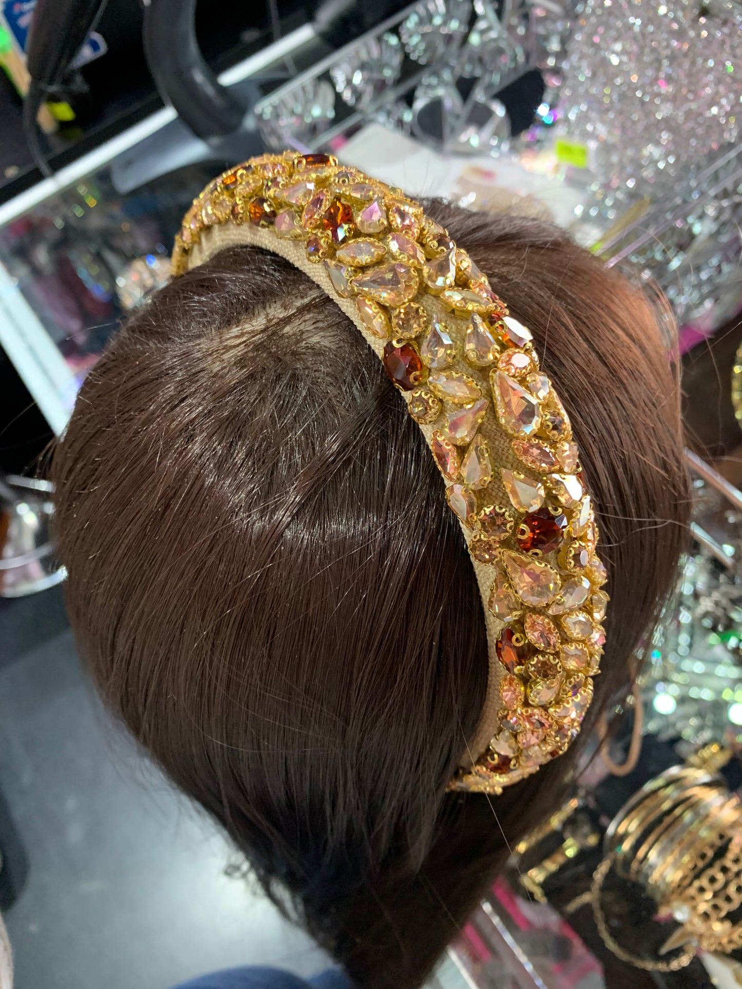 Diadema alta decorada - bling bling