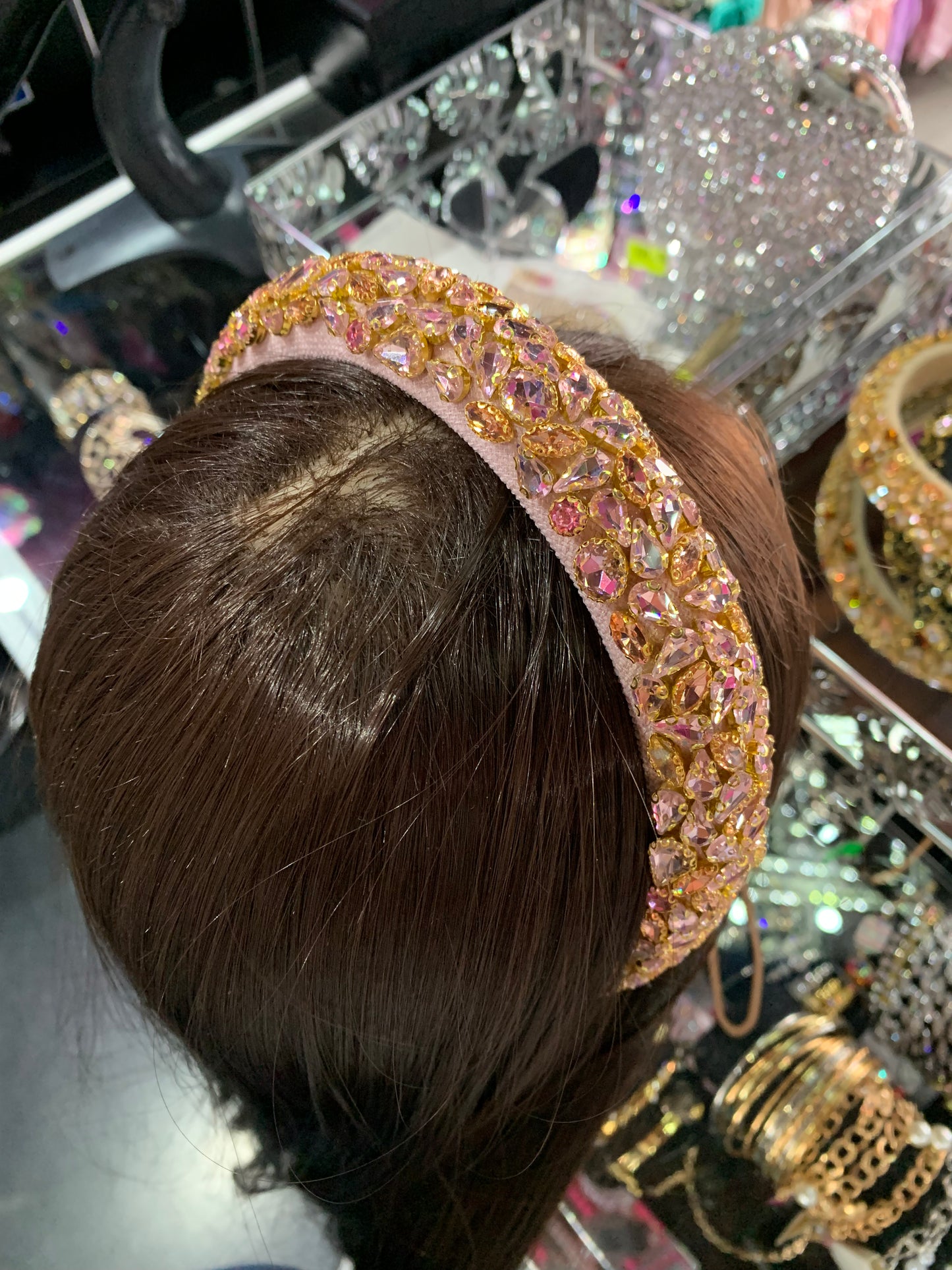 Diadema alta decorada - bling bling