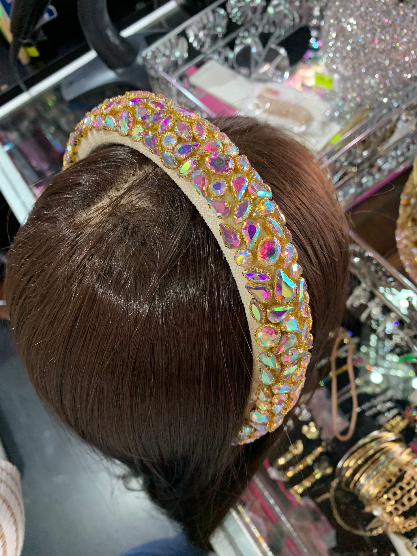 Diadema alta decorada - bling bling