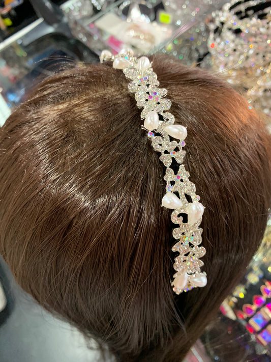 Diadema decorada de metal - bling bling