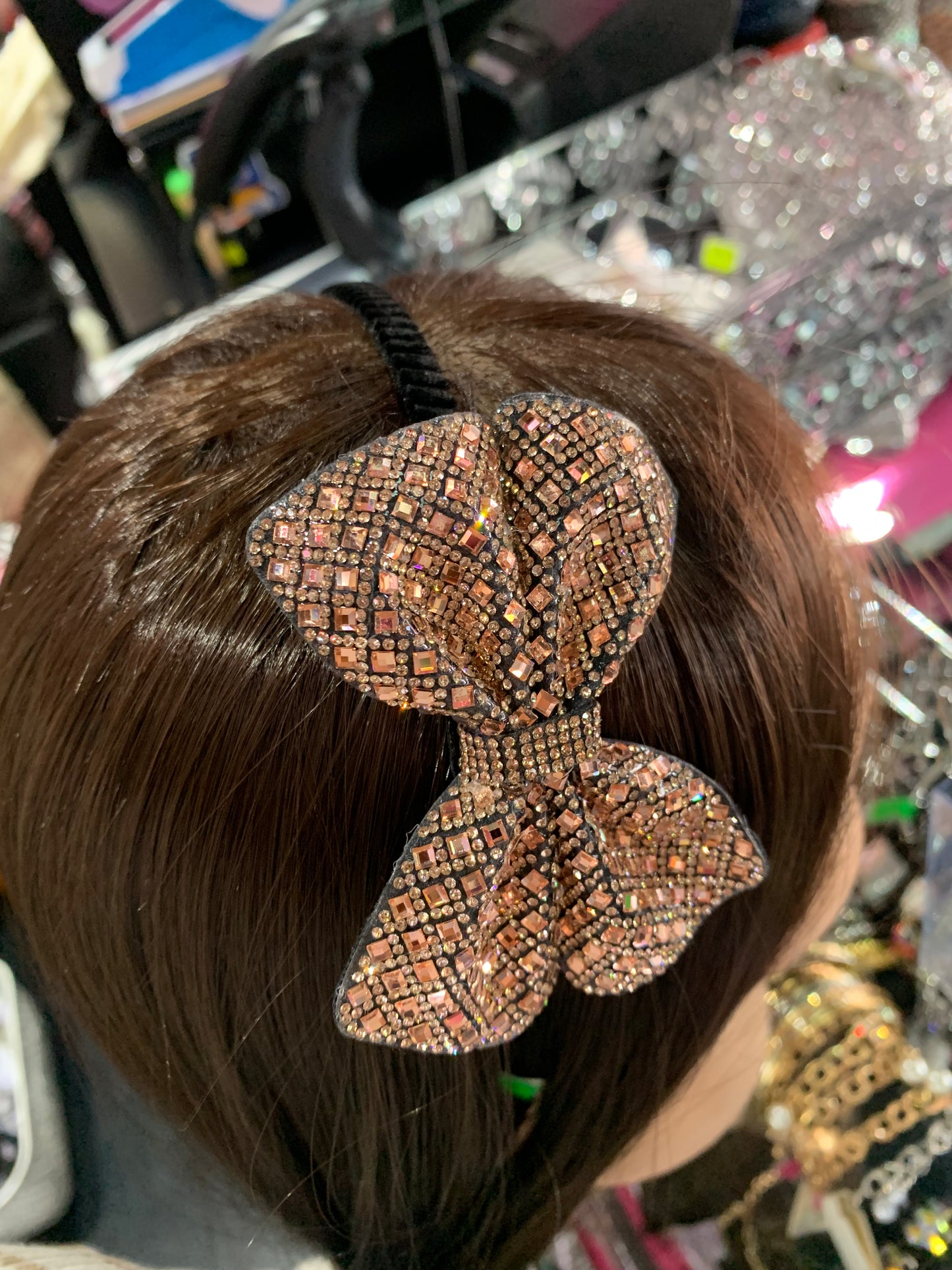 Diadema de moño - bling bling