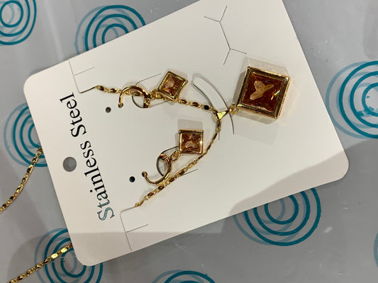Collar y aretes set - bling bling