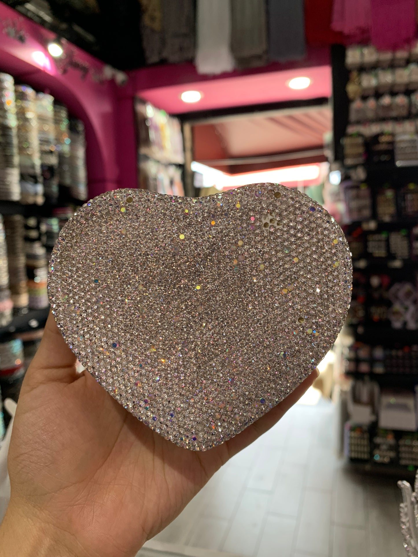 Joyero con espejo - corazón
