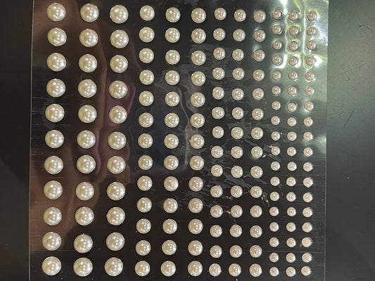 Perlas con adhesivo par maquillaje/peinados