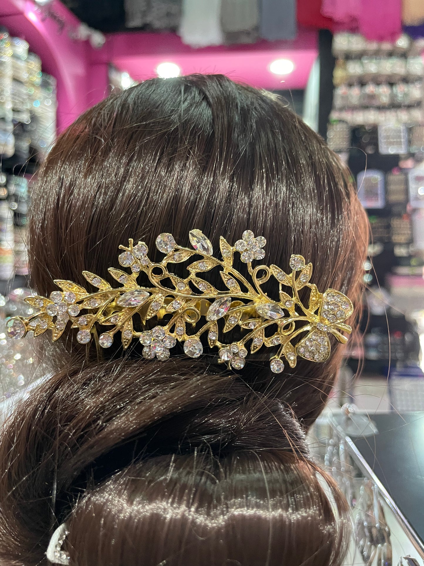 Peineta grande floral