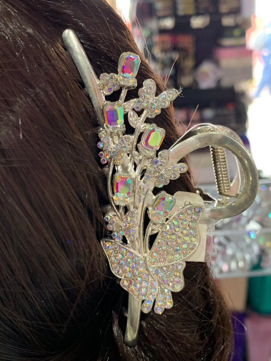 Pinza con Mariposa y Flores - Bling Bling