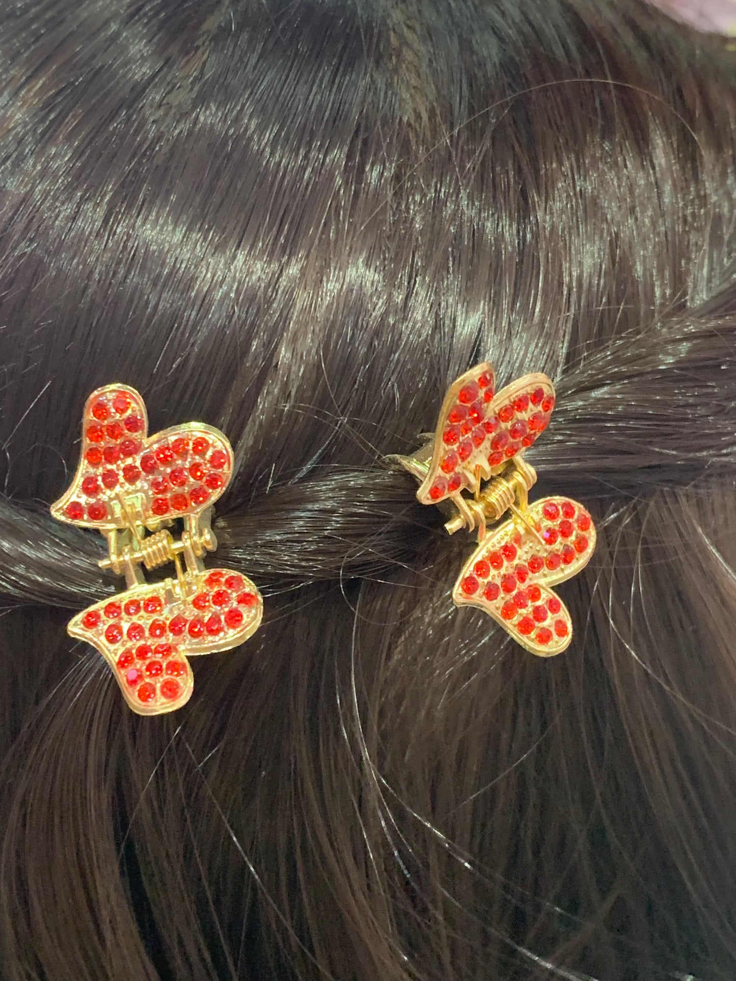 Dúo de Pinza en forma de corazón - Bling Bling