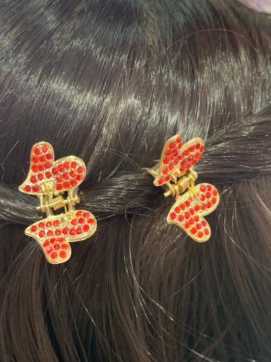 Dúo de Pinza en forma de corazón - Bling Bling