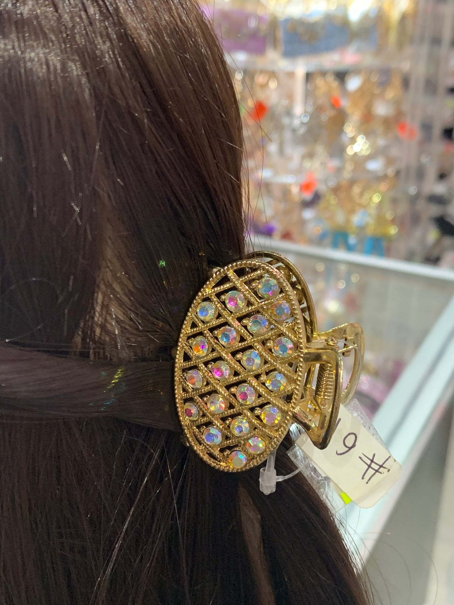 Mini pinza metálica ovalada - Bling Bling