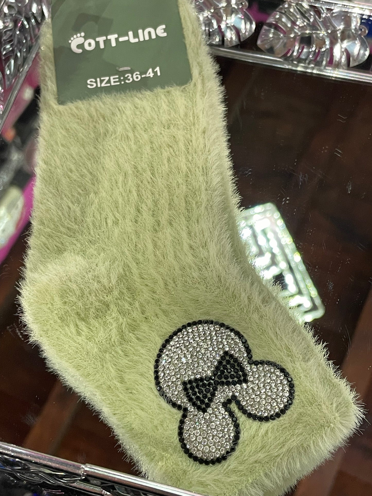 Calcetín afelpado con diseño - Bling Bling