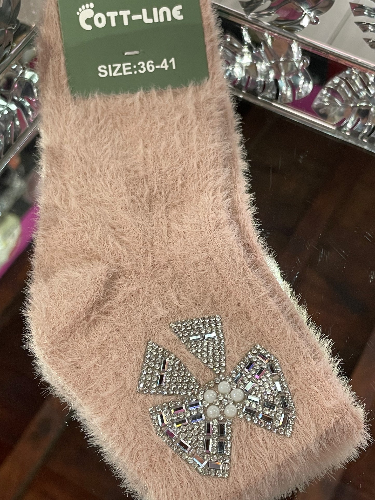 Calcetín afelpado con diseño - Bling Bling