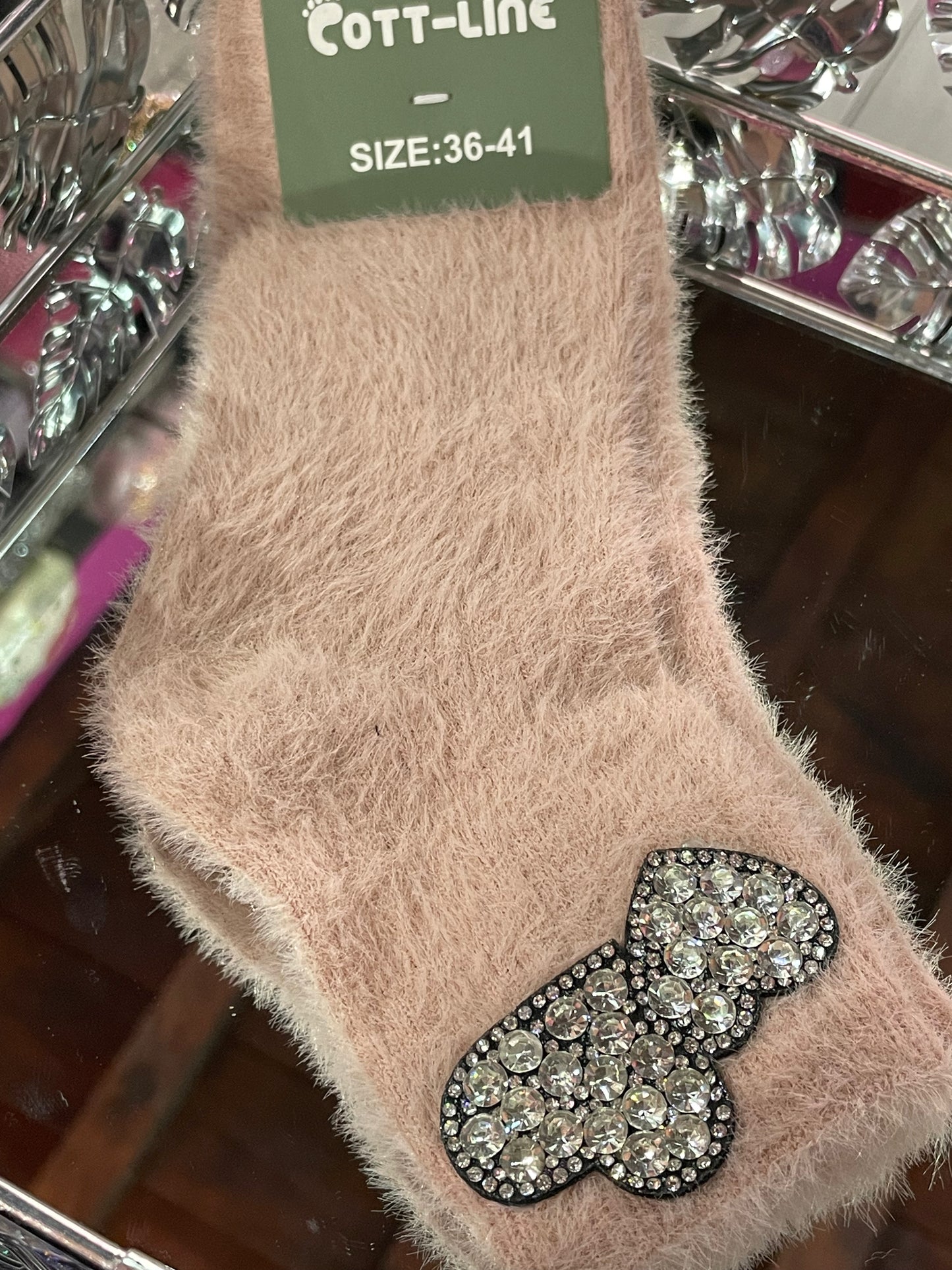 Calcetín afelpado con diseño - Bling Bling