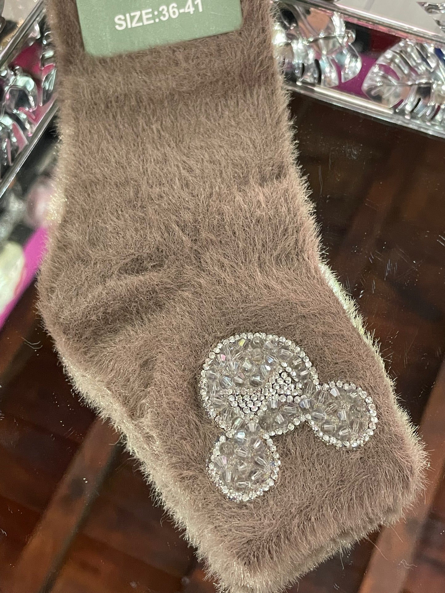 Calcetín afelpado con diseño - Bling Bling