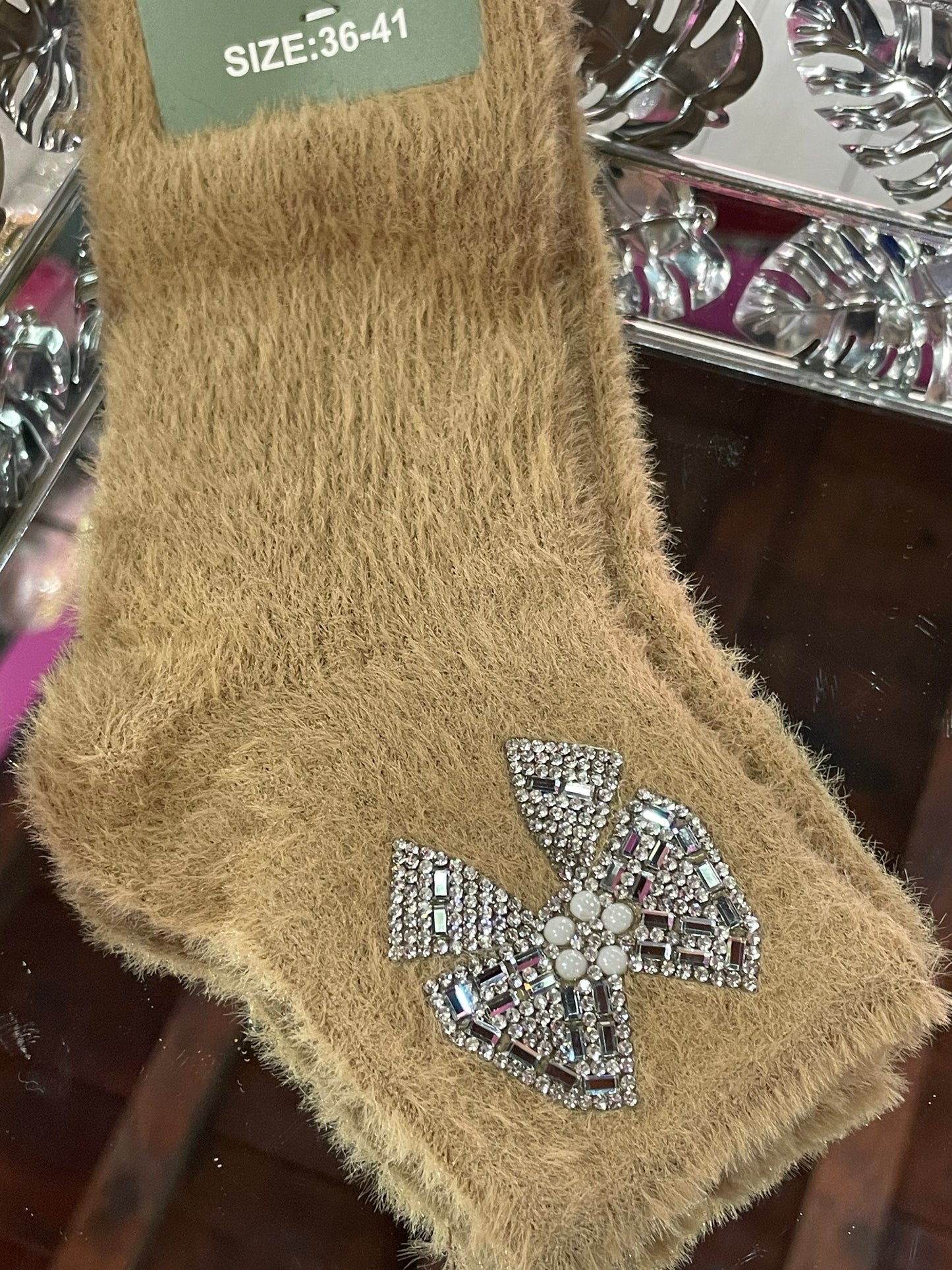 Calcetín afelpado con diseño - Bling Bling
