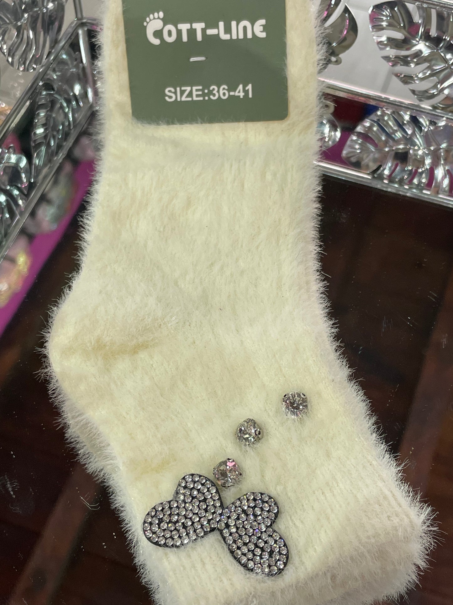 Calcetín afelpado con diseño - Bling Bling