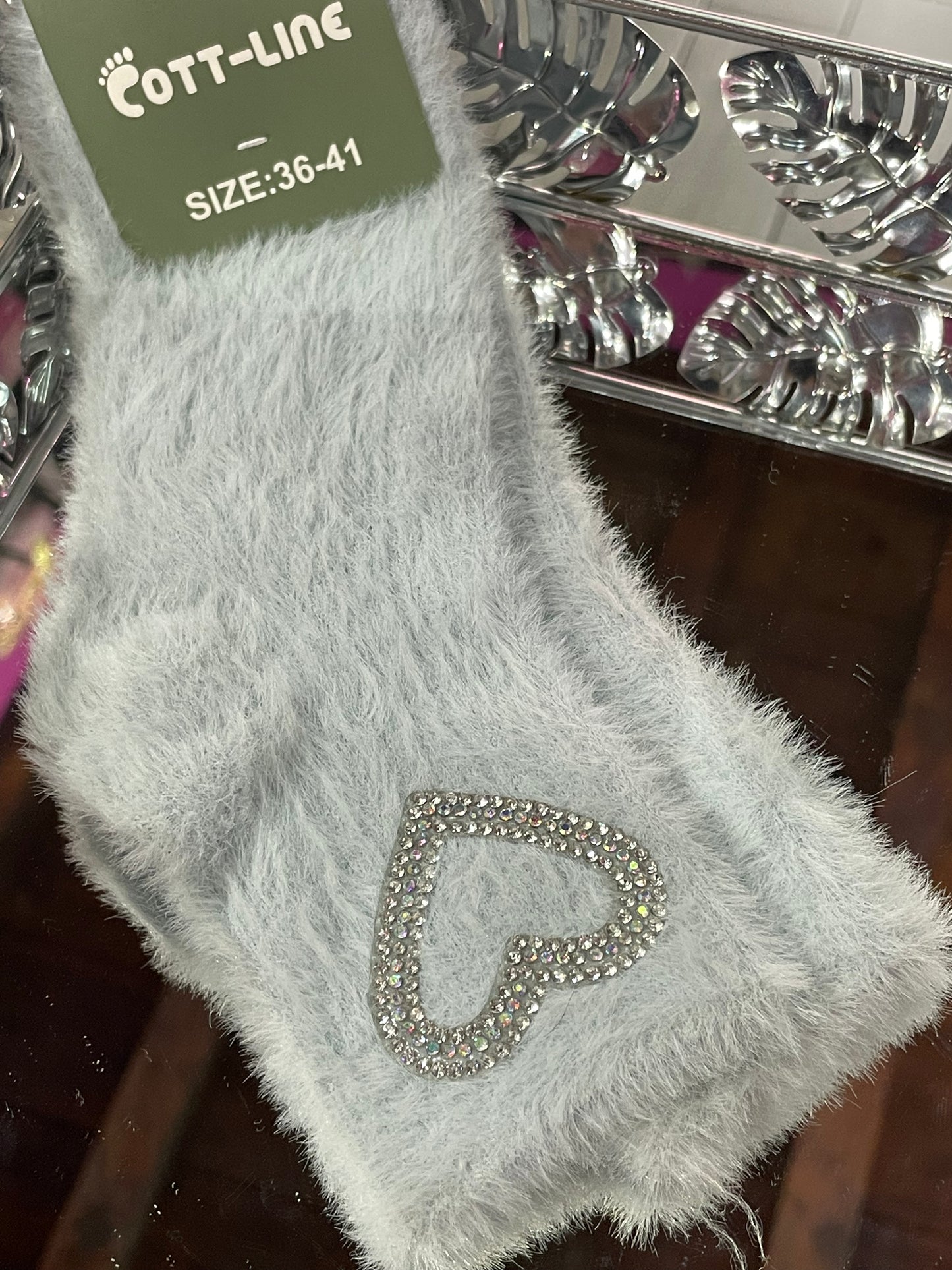 Calcetín afelpado con diseño - Bling Bling