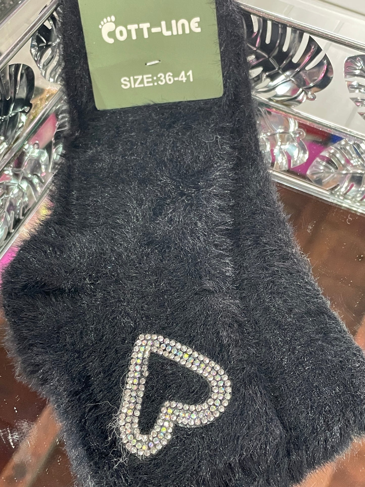 Calcetín afelpado con diseño - Bling Bling