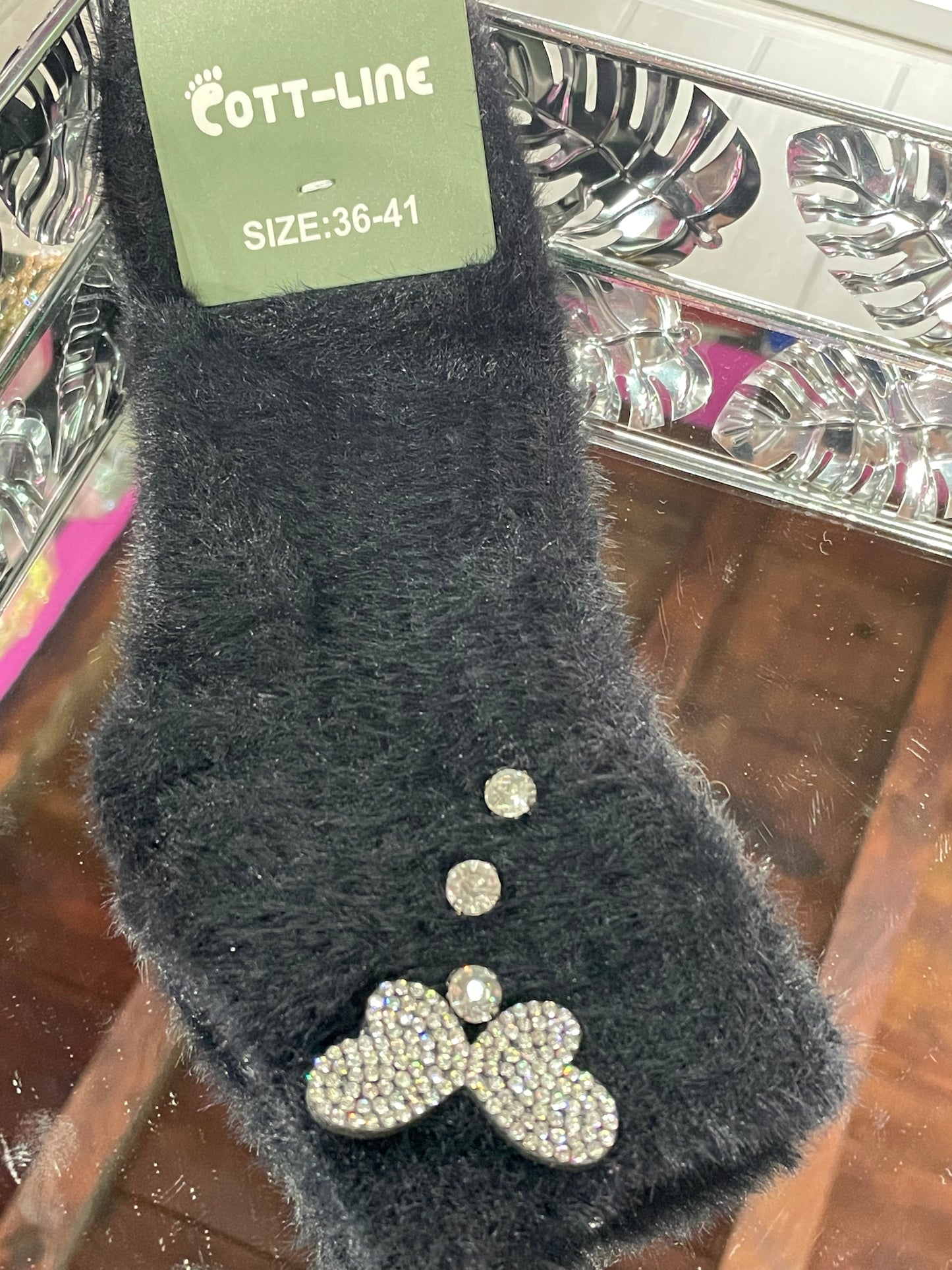 Calcetín afelpado con diseño - Bling Bling