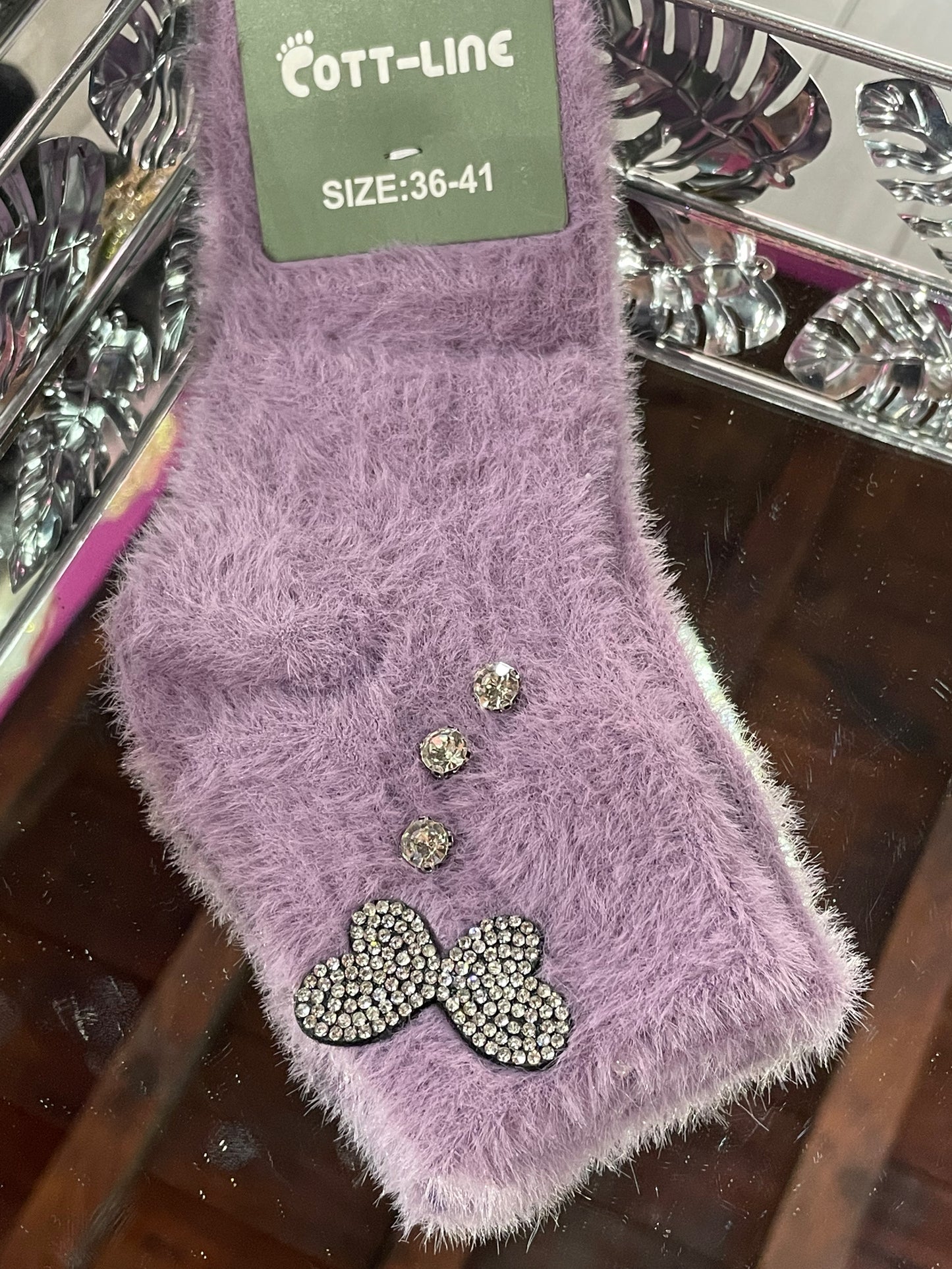 Calcetín afelpado con diseño - Bling Bling
