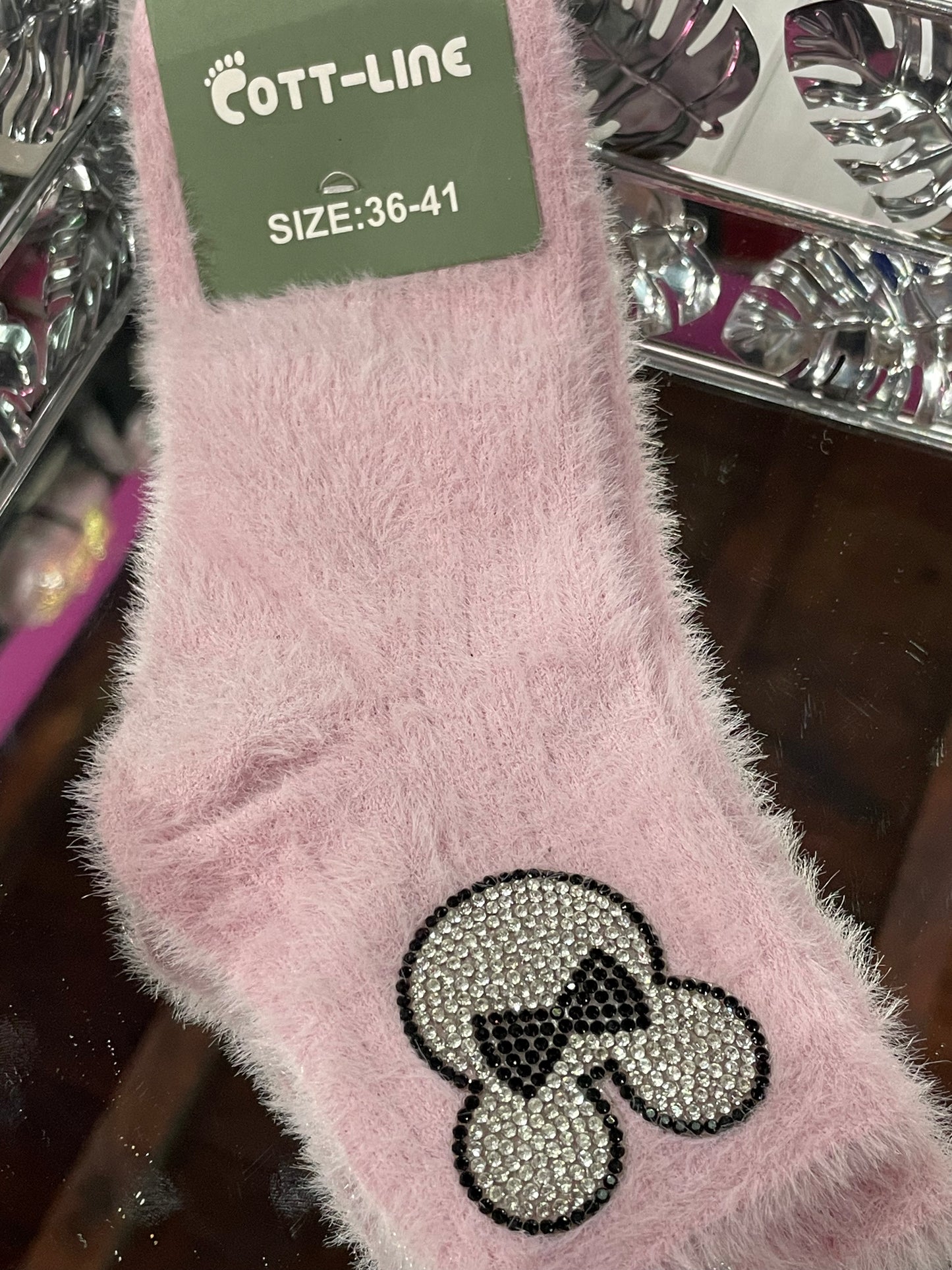 Calcetín afelpado con diseño - Bling Bling