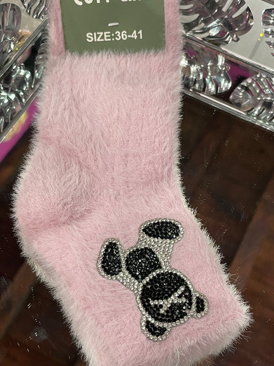 Calcetín afelpado con diseño - Bling Bling