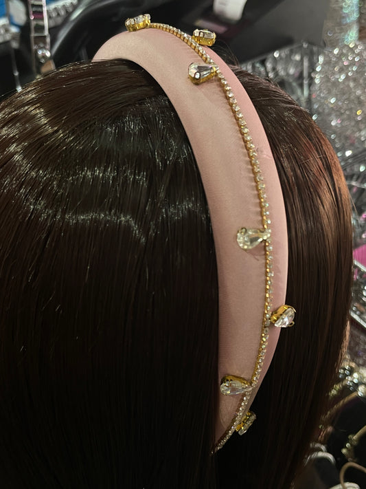 Diadema de tela decorada - Bling Bling