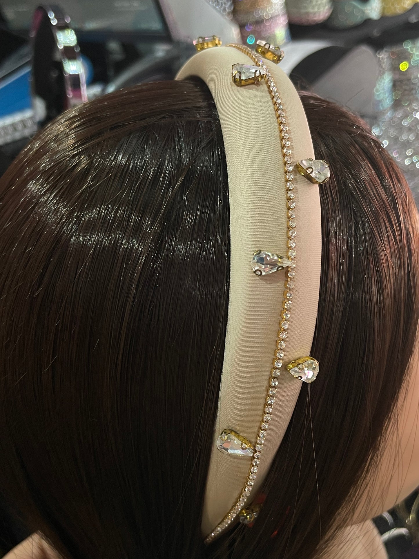 Diadema de tela decorada - Bling Bling
