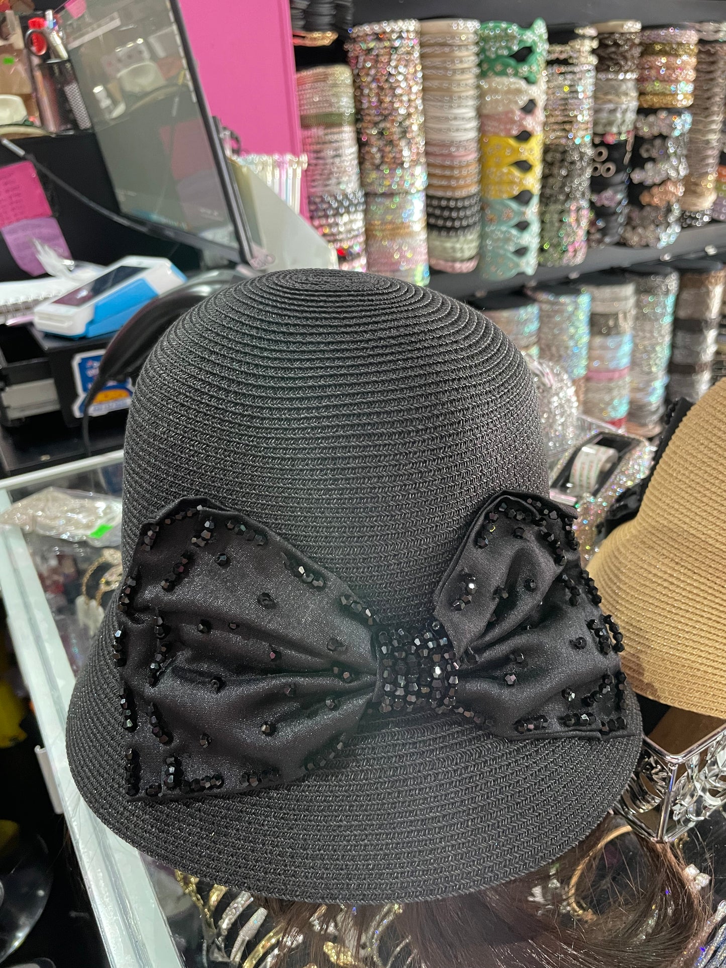 Sombrero con moño - bling bling