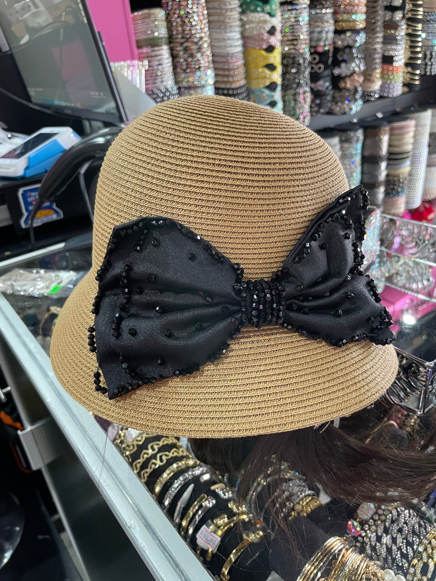 Sombrero con moño - bling bling