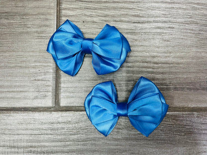 Moño Doble Satinado(Par) - Los Moños De Kari