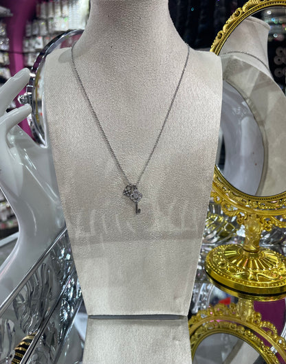 Collar de Zirconia con dije de Llave y Candado - Bling Bling