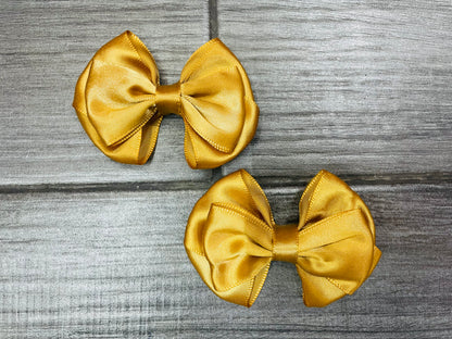 Moño Doble Satinado(Par) - Los Moños De Kari