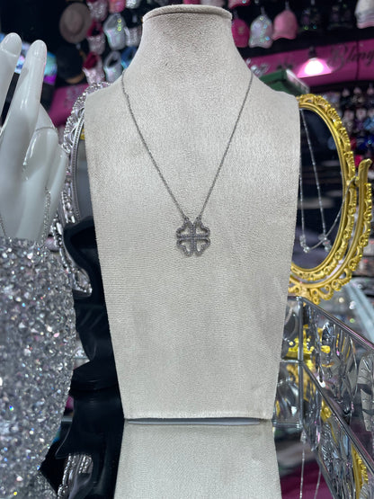 Collar de Zirconia con dije de Trébol Grande - Bling Bling