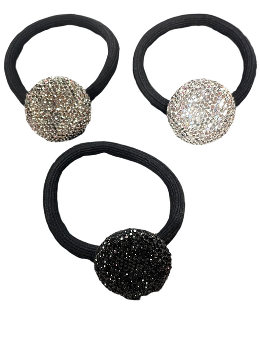 Liga para el cabello con adorno en forma circular - Bling Bling