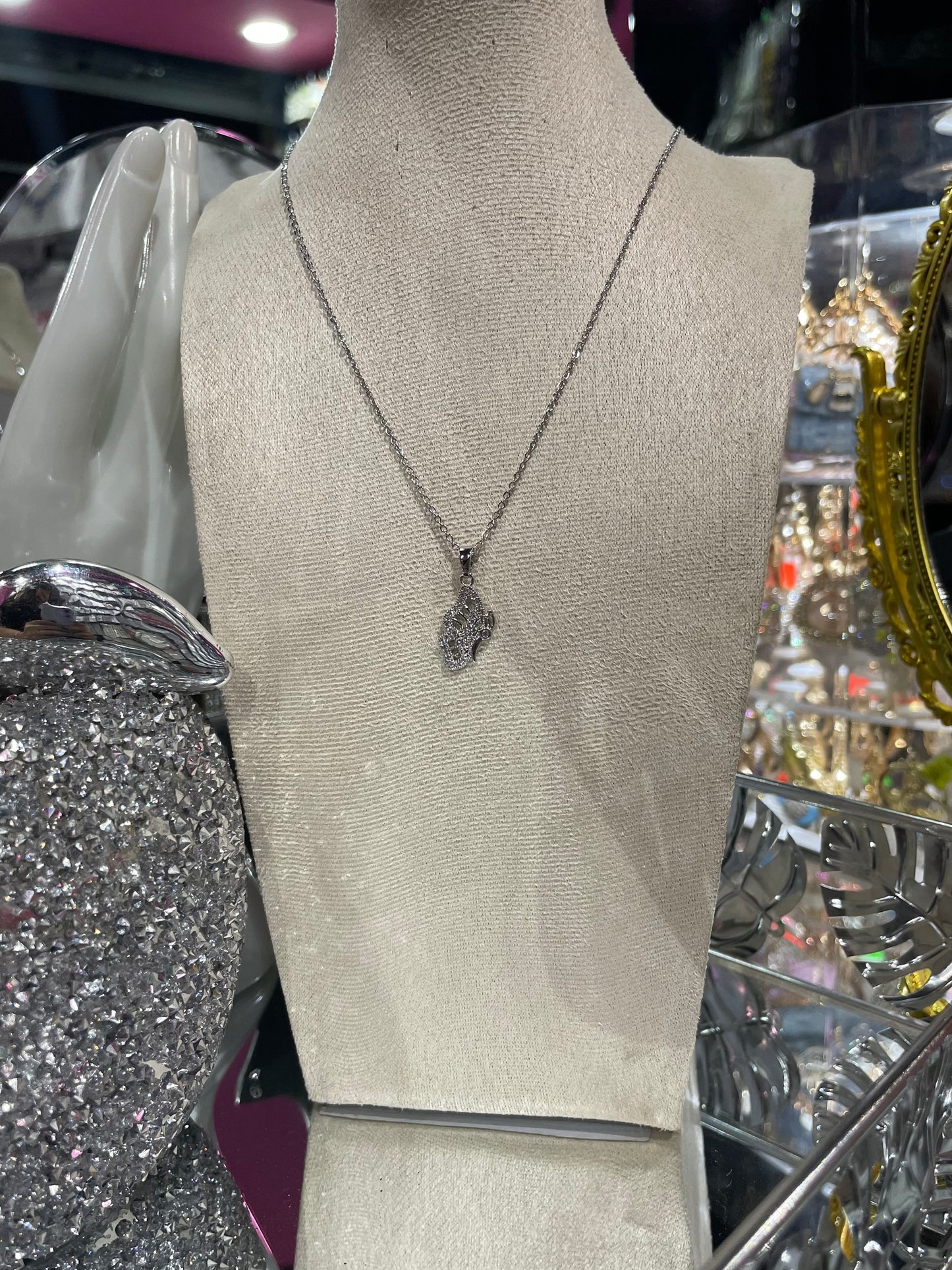 Collar de Zirconia con dije de Mariposa - Bling Bling